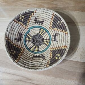 Vintage Handwoven Multicolor Basket